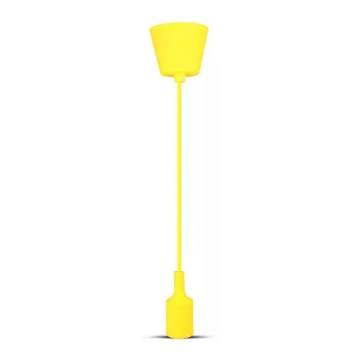 Lampadario su filo 1xE27/60W/230V giallo