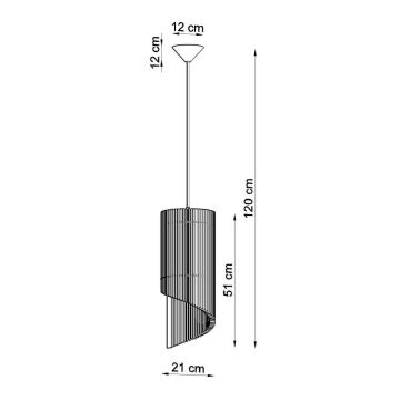 Lampadario su filo ALEXIA 1xE27/60W/230V