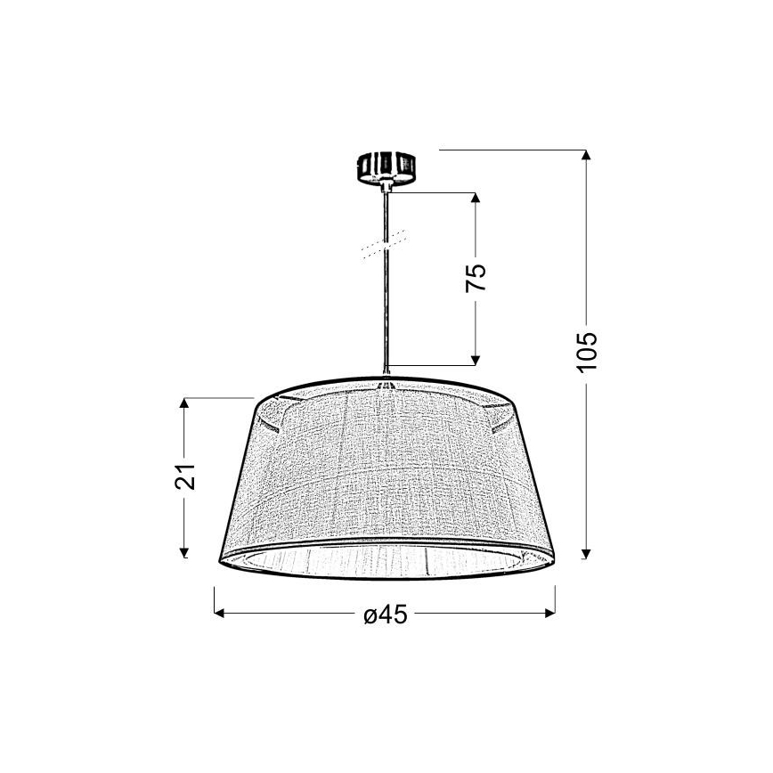 Lampadario su filo CHARLIE 1xE27/60W/230V beige