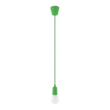 Lampadario su filo DIEGO 1xE27/60W/230V verde