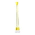 Lampadario su filo DIEGO 3xE27/60W/230V giallo