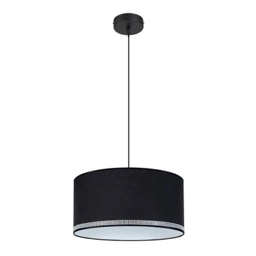 Lampadario su filo FIELD 1xE27/60W/230V d. 40 cm nero