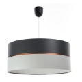 Lampadario su filo GLAM HOME 1xE27/60W/230V d. 40 cm nero/grigio