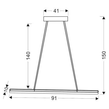 Lampadario su filo LED COCONUT LED/28W/230V