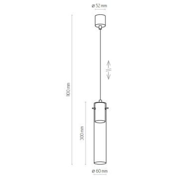 Lampadario su filo LOOK GRAPHITE 1xGU10/10W/230V