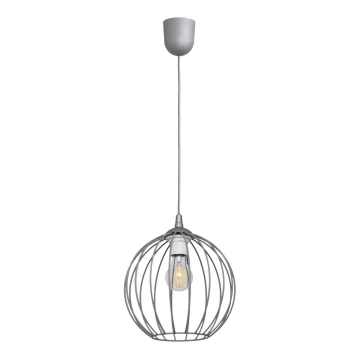 Lampadario su filo MERCURE 1xE27/60W/230V grigio