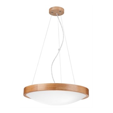 Lampadario su filo OAK SLIM 3xE27/60W/230V ø 47 cm quercia