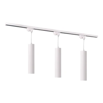 Lampadario su filo per sistema a binario MARIBEL 3xGU10/10W/230V + 1 m rotaia sistema bianco