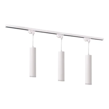 Lampadario su filo per sistema a binario PARIGI 3xGU10/10W/230V + 1 m rotaia sistema bianco