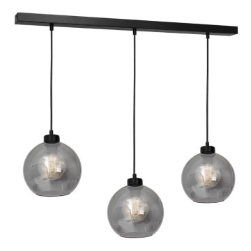 Lampadario su filo SOFIA 3xE27/60W/230V nero