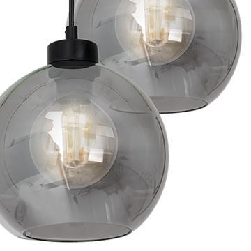 Lampadario su filo SOFIA 3xE27/60W/230V nero