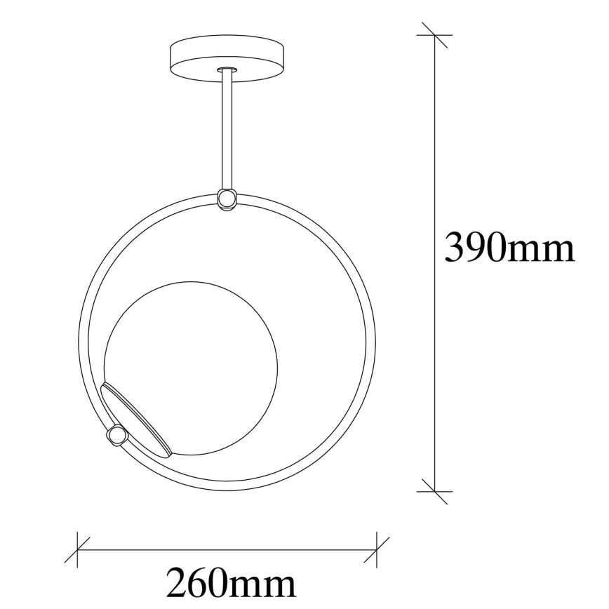 Lampadario su palo DOLUNAY 1xE27/40W/230V