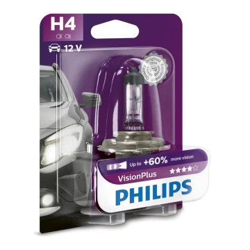 Lampadina Auto Philips VISION PLUS 12342VPB1 H4 P43t-38/55W/12V