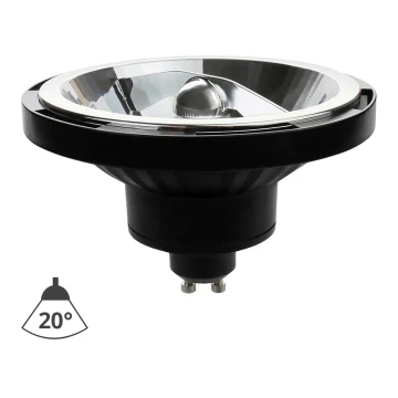 Lampadina LED AR111 GU10/10W/230V 3000K 20° nero