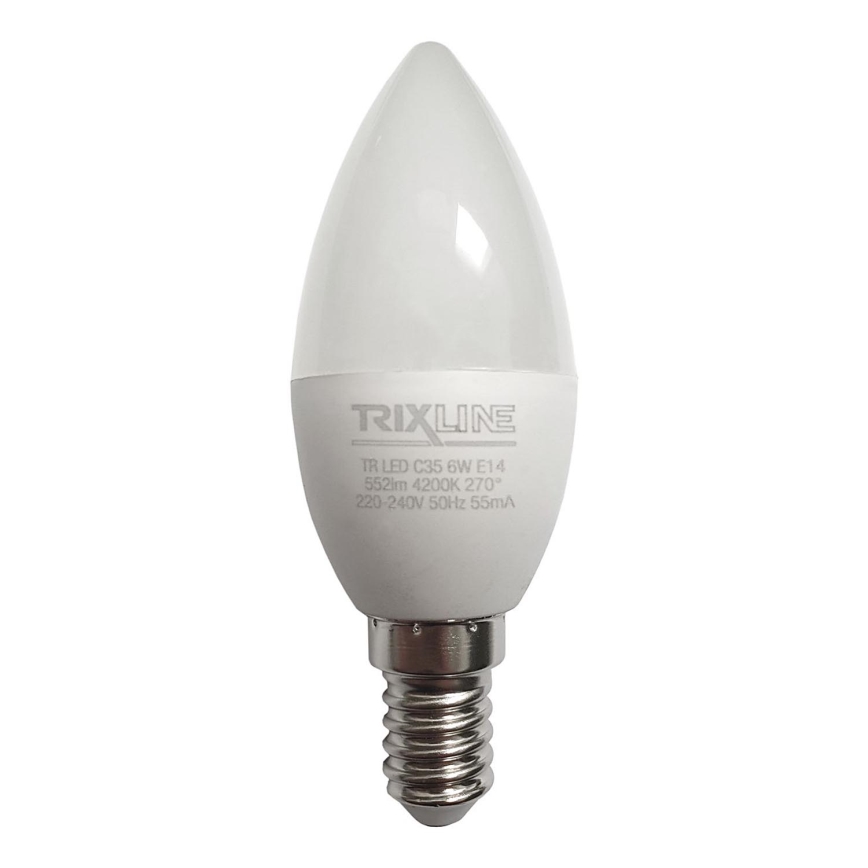 Lampadina LED C35 E14/6W/230V 4200K