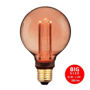 Lampadina LED DECO VINTAGE G80 E27/4W/230V 1800K