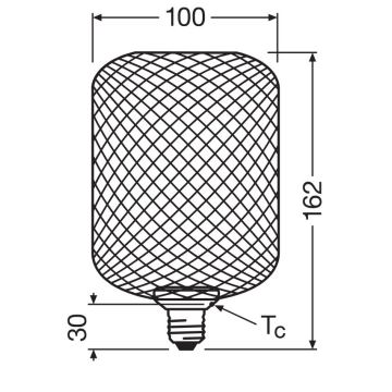 Lampadina LED DECOR FLAT E27/3,5W/230V 2700K nero - Osram