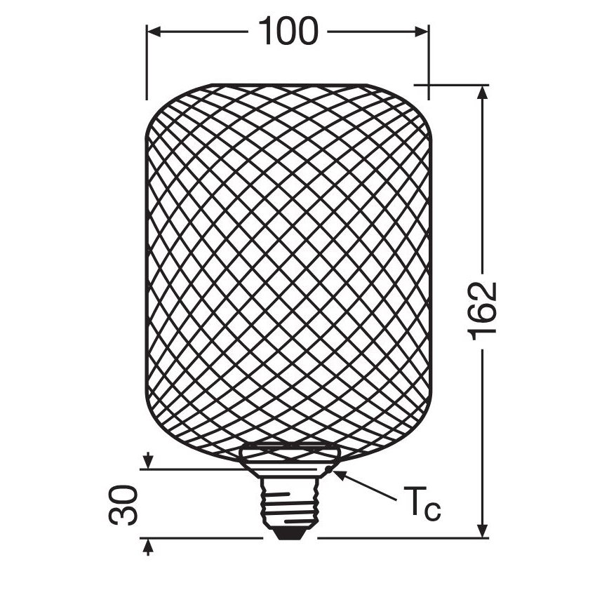 Lampadina LED DECOR FLAT E27/3,5W/230V 2700K nero - Osram