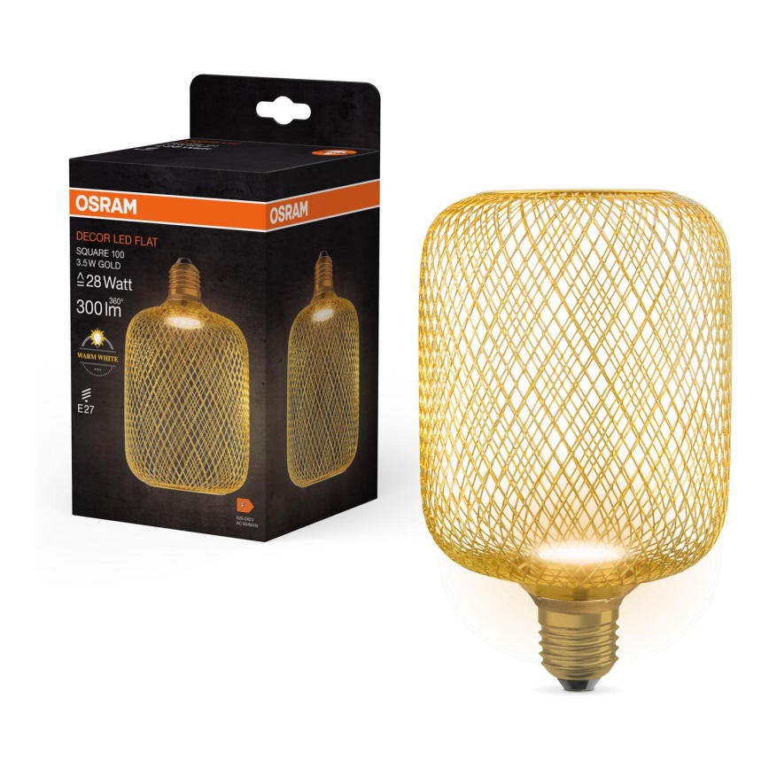 Lampadina LED DECOR FLAT E27/3,5W/230V 2700K oro - Osram