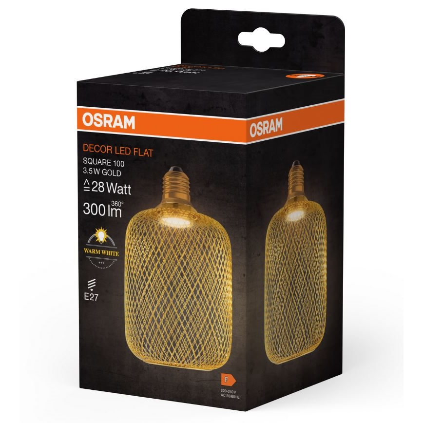 Lampadina LED DECOR FLAT E27/3,5W/230V 2700K oro - Osram