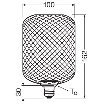 Lampadina LED DECOR FLAT E27/3,5W/230V 2700K oro - Osram