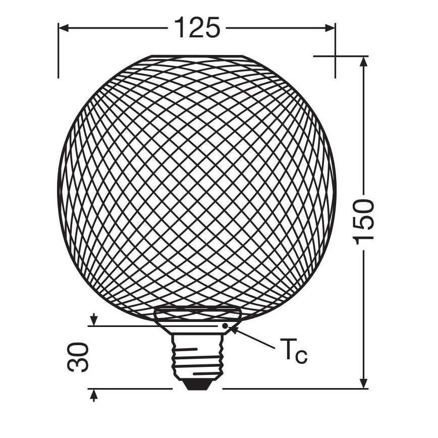 Lampadina LED DECOR FLAT G125 E27/3,5W/230V 2700K oro - Osram