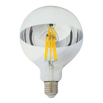 Lampadina LED DECOR MIRROR G125 E27/12W/230V argento