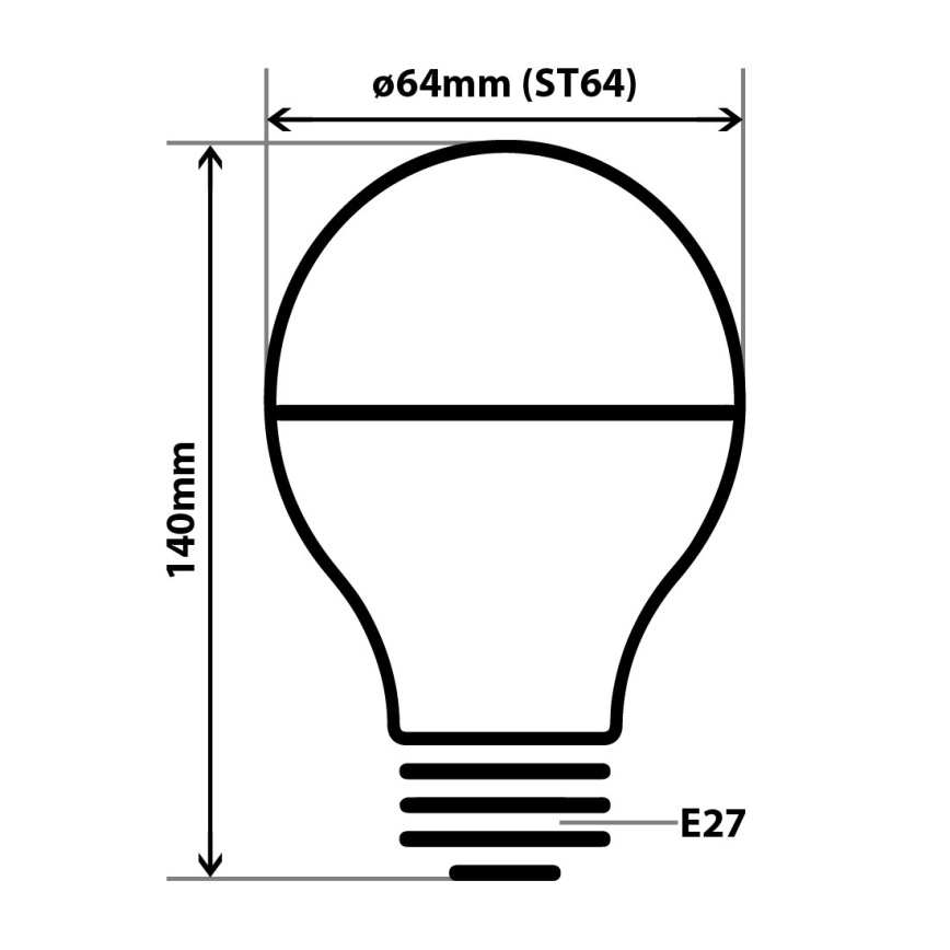 Lampadina LED DECOR MIRROR ST64 E27/8W/230V oro