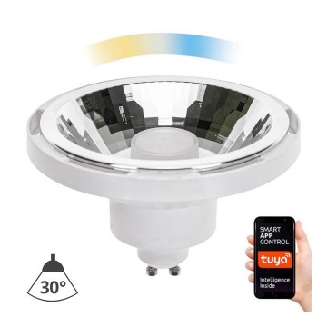 Lampadina LED dimmerabile AR111 GU10/10W/230V 3000-6500K Wi-Fi Tuya 30°  nero