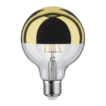 Lampadina LED dimmerabile con un mirror spherical cap GLOBE G95 E27/6,5W/230V 2700K oro - Paulmann 28675