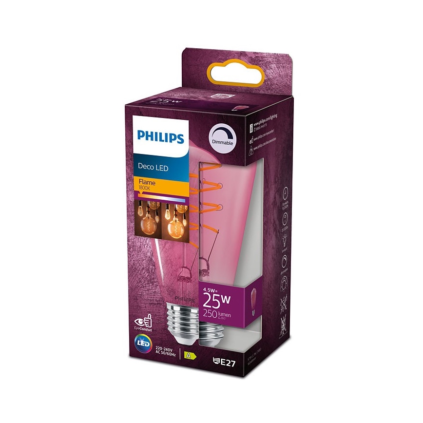 Lampadina LED dimmerabile DECO Philips ST64 E27/4,5W/230V 1800K