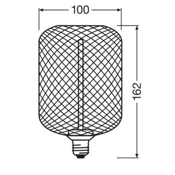 Lampadina LED dimmerabile DECOR FILAMENT E27/3,5W/230V 1800K nero - Osram