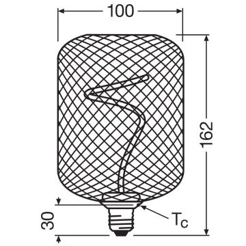 Lampadina LED dimmerabile DECOR FILAMENT E27/3,5W/230V 1800K nero - Osram