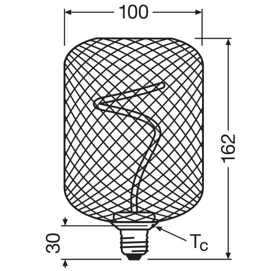 Lampadina LED dimmerabile DECOR FILAMENT E27/3,5W/230V 1800K nero - Osram