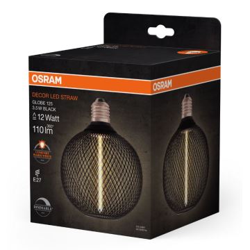 Lampadina LED dimmerabile DECOR  FILAMENT G125 E27/3,5W/230V 1800K nero - Osram