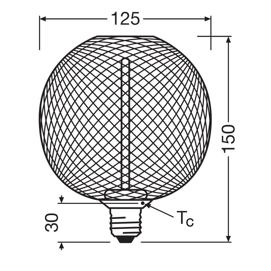 Lampadina LED dimmerabile DECOR  FILAMENT G125 E27/3,5W/230V 1800K oro - Osram