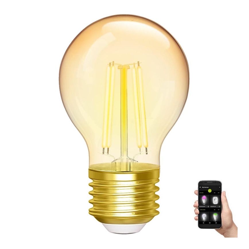 Lampadina LED dimmerabile FILAMENT G45 E27/4,5W/230V 2700-6500K Wi-Fi - Aigostar