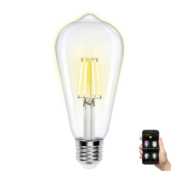 Lampadina LED dimmerabile FILAMENT ST64 E27/6W/230V 2700-6500K Wi-Fi - Aigostar