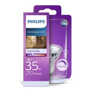 Lampadina LED dimmerabile Philips GU10/3W/230V 4000K