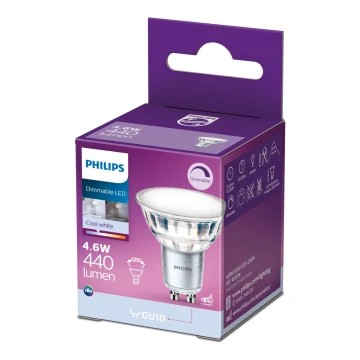 Lampadina LED dimmerabile Philips GU10/4,6W/230V 4000K