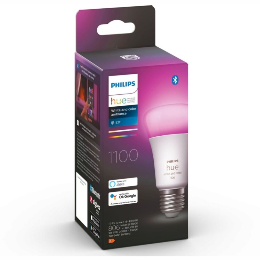 Lampadina LED Dimmerabile Philips Hue White And Color Ambiance A60 E27/9W/230V 2000-6500K