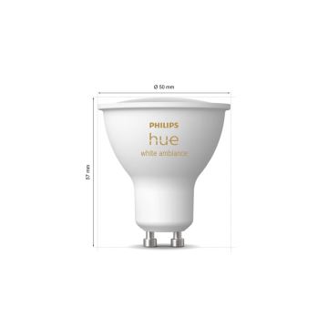 Lampadina LED dimmerabile Philips Hue WHITE AMBIANCE GU10/4,2W/230V 2200-6500K