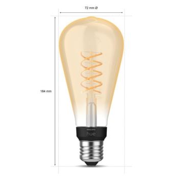 Lampadina LED dimmerabile Philips Hue WHITE FILAMENT ST72 E27/7W/230V 2100K