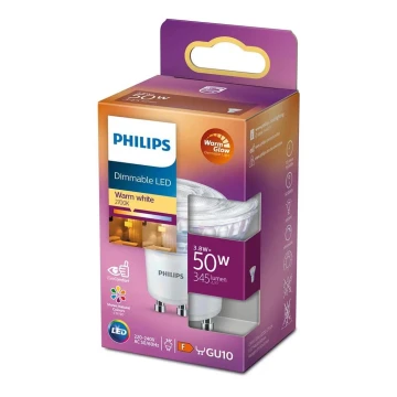 Lampadina LED dimmerabile Philips Warm Glow GU10/3,8W/230V 2200-2700K CRI90