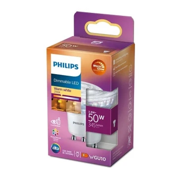 Lampadina LED dimmerabile Philips Warm Glow PAR16 GU10/3,8W/230V 2200-2700K CRI 90