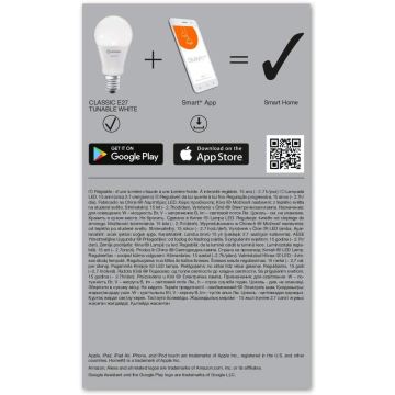 Lampadina LED dimmerabile SMART+ E27/9.5W/230V 2,700K-6,500K Wi-Fi - Ledvance