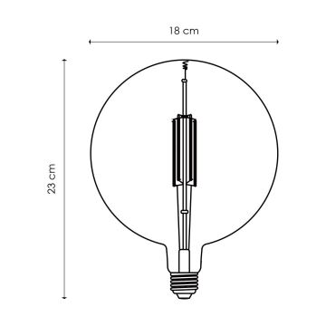 Lampadina LED dimmerabile VINTAGE EDISON G180 E27/4W/230V 3000K