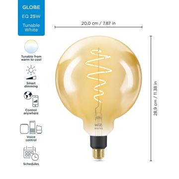 Lampadina LED dimmerabile VINTAGE FILAMENT G200 E27/6W/230V 2000-5000K CRI 90 Wi-Fi - WiZ