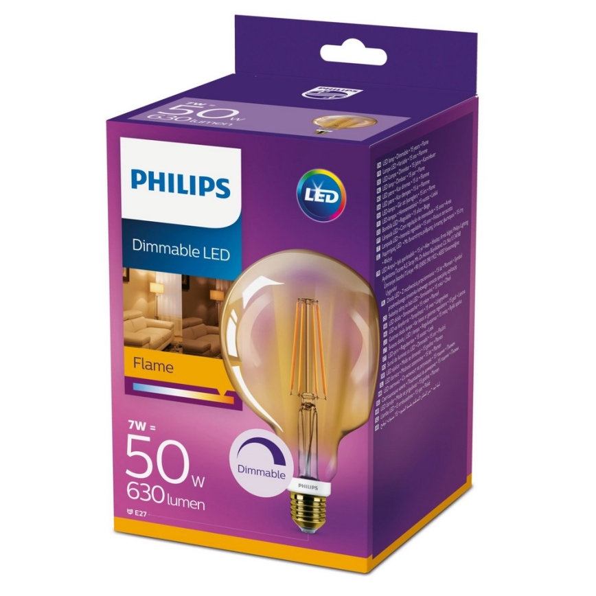 Lampadina LED dimmerabile VINTAGE Philips G93 E27/4W/230V 1800K