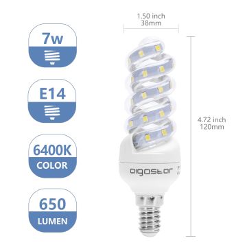 Lampadina LED E14/7W/230V 6500K - Aigostar